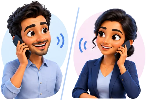 A learner receiving a personal follow-up call